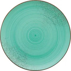 Plate “Options Rustic Lagoon” small  porcelain  D=32, H=2cm  turquoise.