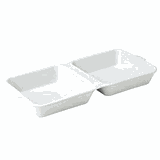 Менажница 2 секции фарфор ,L=31,5,B=14см белый