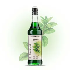 Syrup “Green Mint” Pinch&Drop glass 1l D=85,H=330mm