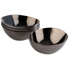 Салатник «Пеблс» набор[4шт] сталь нерж. ,H=25,L=65,B=60мм черный, изображение 3