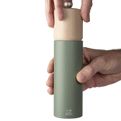 Мельница для перца «Бореаль» с металлическим механизмом бук ,H=21см тем.зелен., изображение 7