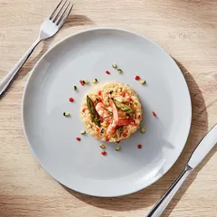 Тарелка «Эволюшнс Гранит» мелкая стекло D=25см серый, изображение 2