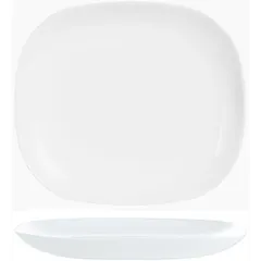 Dish "Evolutions White" rectangular  glass , L=21.5, B=19 cm  white