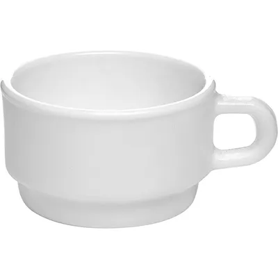 Чашка кофейная «Перформа» стекло 80мл D=65,H=40,L=85мм белый, Объем по данным поставщика (мл): 80, изображение 2