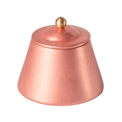 Сахарница «Купер» с крышкой, с лужением внутри медь 250мл D=60,H=85мм роз. золото, изображение 4