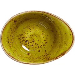 Салатник «Крафт Эппл» фарфор 125мл ,H=55,L=130,B=95мм желто-зел., изображение 3