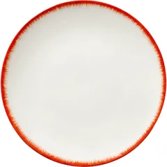 Plate “De” No. 2  porcelain  D=24cm  cream, red