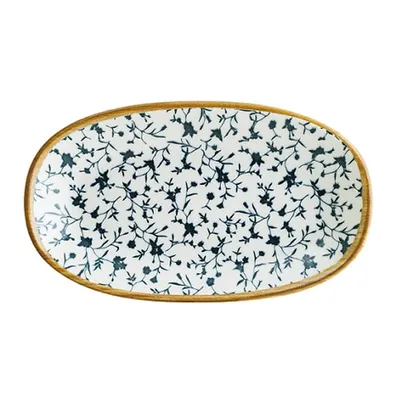 Блюдо сервировочное «Калиф» овальное фарфор ,L=150,B=85мм белый,синий