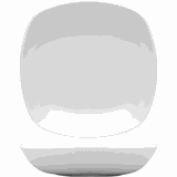 Тарелка глубокая квадр. «Санрайз» фарфор 400мл ,L=20,5,B=20,5см белый