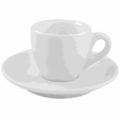 Кофейная пара «Верона» фарфор 80мл белый