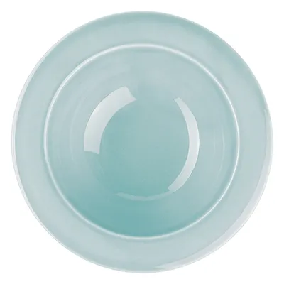 Тарелка глубокая «Акварель» Эстет фарфор D=22,H=6см св. голуб., изображение 2