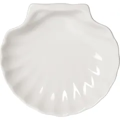 Блюдо «Кунстверк» ракушка фарфор D=140,H=13,L=140,B=40мм белый