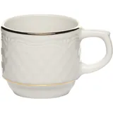 Чашка кофейная «Афродита» фарфор 100мл D=6,H=5,L=8см белый,золотой