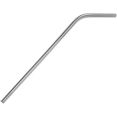 Трубочка «Инспайред» многоразовая со сгибом[1шт] сталь нерж. D=6,L=205мм серебрист.
