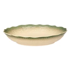 Тарелка глубокая «Эйфория» фарфор 0,75л D=23см бежев.,зелен., Цвет: Бежевый, Диаметр (мм): 230, изображение 2