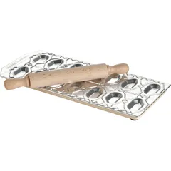 Форма для равиоли 14 ячеек «Пешиолини» алюмин. ,L=34,B=21см серебрист.
