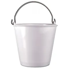 Bucket plastic,stainless steel 14l D=36,H=30cm white