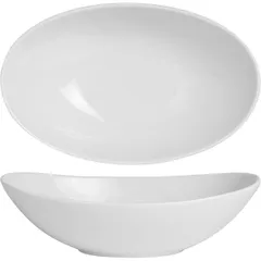 Salad bowl for compliment oval “Varik”  porcelain  52 ml , L=100, B=63mm  white