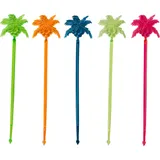 Мешалка «Пальма-Кокос»[100шт] полистирол ,L=23,5см разноцветн.