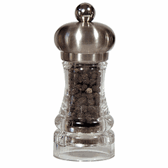 Мельница для перца акрил,сталь D=45,H=110мм прозр.,металлич.