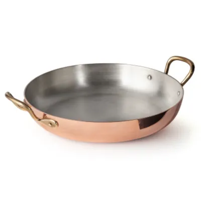 Сковорода медная с двумя ручками, с лужением и полировкой, 23х4,5 см COS008PL