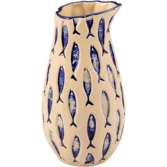 Jug “Thalassios” ceramics 0.5l D=85,H=165mm beige, blue