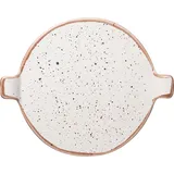 Блюдо «Пунто Бьянка» с ручками фарфор D=25см белый,черный