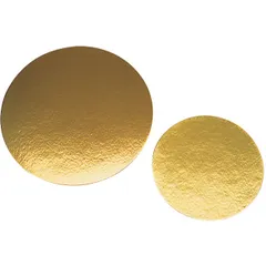 Подложка для кондитерских изделий[100шт] картон D=18см золотой