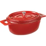 Форма для запекания с крышкой чугун 0,8л ,H=7,L=18,B=14см красный
