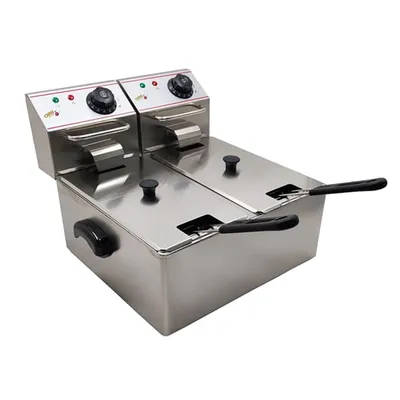 Фритюрница CP-EF44L (4л+4л) сталь нерж. 8л ,H=31,L=38,5,B=48см 2Квт серебрист.