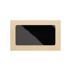 Контейнер бумажный OneBox с крышкой картон 1л ,H=4,L=12,B=20см черный, изображение 2