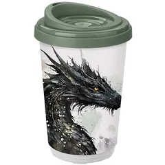 Термокружка «Дракон» полипроп. 400мл D=98,H=156мм зелен.,черный