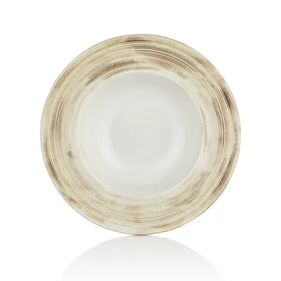 Тарелка д/пасты гастро d=25см, 400мл, фарфор, "Falme Brown" By Bone