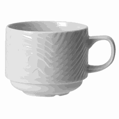 Tea cup “Optic”  porcelain  170ml  D=70, H=55mm  white