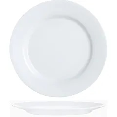 Plate “Evriday” small glass D=26.5cm white