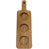 Подставка для соусников с ручкой дуб ,H=20,L=415/100,B=120мм коричнев.