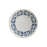 Тарелка для пасты «Виенто» фарфор 1,3л D=25см белый,синий