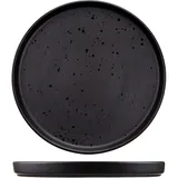 Plate “Onyx” with rim ceramics D=26cm black