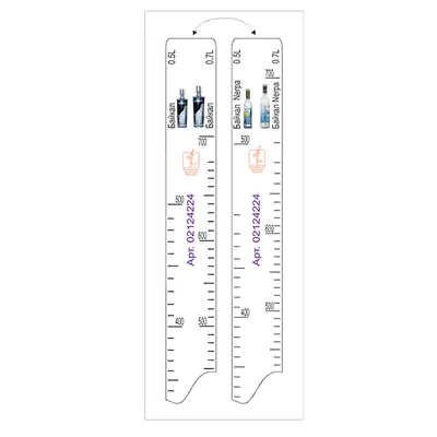 Линейка барная «Байкал», «Nerpa» 0,5, 0,7 л пластик ,L=28,B=2см белый