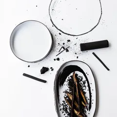 Блюдо сервировочное «Карактэр» керамика ,H=25,L=355,B=218мм камен.-серый., изображение 4