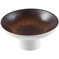 Cake stand “Estia”  porcelain  D=15, H=7 cm  brown, white