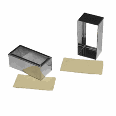 Confectionery mold “Rectangle”  stainless steel , L=75, B=35mm