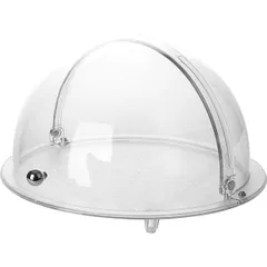 Поднос фуршетный для сыра с крышкой стекло,акрил D=38,H=26,5,L=41,5,B=41см прозр.,матовый