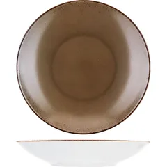 Deep plate “Options Natural Wood”  porcelain  D=24cm  swamp.