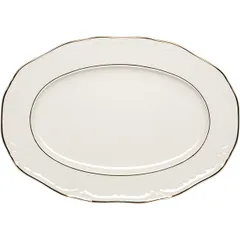 Блюдо «Афродита» овальное фарфор ,H=18,L=280,B=195мм белый,золотой