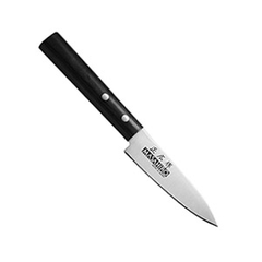 Нож для чистки овощей «Масахиро» сталь нерж. ,L=90/200,B=65мм черный,металлич.