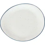 Блюдо «Органика» круглое фарфор D=32см белый,синий