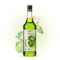 Сироп «Зеленое Яблоко» Pinch&Drop стекло 1л D=85,H=330мм зелен.