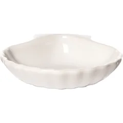 Блюдо для комплимента «Миниатюра» ракушка фарфор 20мл ,H=20,L=75,B=70мм белый