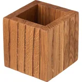 Подставка для столовых приборов дуб ,H=12,L=12,B=12см коричнев.